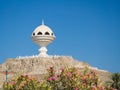 View to the Riyam Park monument dome. Muscat, Oman. Copy space. Royalty Free Stock Photo