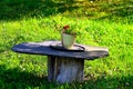 Picture A romantic nook in the garden in the last summer rays of the sun