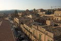 View to roofs of Noto baroque town from bell tower of St. Charles Church (Chiesa di San Carlo), Noto, Sicily, Italy Royalty Free Stock Photo