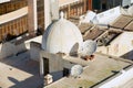 View to the roofs with satellite antennas in the historical city center of Sfax in Sfax, Tunisia.