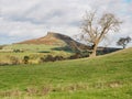 View to Roseberry Topping, on walk to Captain Cooks Monument, North York Moors Royalty Free Stock Photo