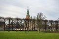 View to Rosenborg Slot Castle and the Kings Garden in Copenhagen, Denmark. February 2020