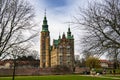 View to Rosenborg Slot Castle and the Kings Garden in Copenhagen, Denmark. February 2020