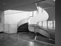 View to the round stairs inside a museum in Yekaterinburg