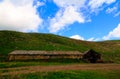 View to ruins of Orbelian`s Caravanserai aka Sulema Caravanserai at Selim pass, Vayots Dzor, Armenia Royalty Free Stock Photo