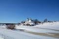 View to Russian Orthodox `St. George` Church in Sloboda village. Royalty Free Stock Photo