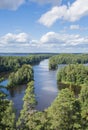 View to The Saari public recreation area (Saaren kansanpuisto) from The Kaukolanharju Observation Tower