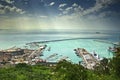 The view to Salerno port in Italy Royalty Free Stock Photo