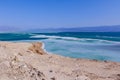 View to the Salty Surface of the Lake Assal, Djibouti Royalty Free Stock Photo