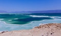 View to the Salty Surface of the Lake Assal, Djibouti Royalty Free Stock Photo