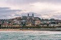 A view to San Sebastian, Spain from the sea Royalty Free Stock Photo