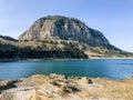 View to Sanbangsan Mountain. Jeju island, South Korea