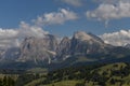 Scenic mountainscape in Seiser Alm in the Dolomites in Northern Italy Royalty Free Stock Photo