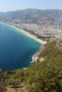 The view to the sea and city of Alanya from the top of Alanya Castle