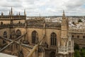 View to Seville cathedral and the city from Giralda