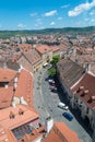 A view to the Sibiu& x27;s historical center from above