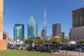 view to skyline of Dallas at the historic Westend district Royalty Free Stock Photo