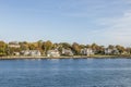 View to skyline of Groton from the seaside Royalty Free Stock Photo