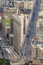 view to skyline of New York from empire state building to Flatiron building Royalty Free Stock Photo