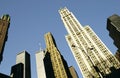 View to skyscraper and twin towers in New York Royalty Free Stock Photo