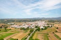 View to small town of Aljezur with traditional portuguese houses and rural landscape, Algarve Portugal Royalty Free Stock Photo