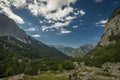VIew to Soca river valley in summer hot blue sky day Royalty Free Stock Photo