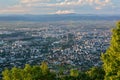 View to the Sofia city at daylight. View from the Kopitoto Hill, Vitosha Mountain, Bulgaria Royalty Free Stock Photo