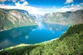 View to Sognefjord in Norway Royalty Free Stock Photo