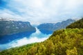 View to Sognefjord in Norway Royalty Free Stock Photo