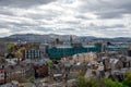 A view to the south of Edinburgh city from the castle wall Royalty Free Stock Photo