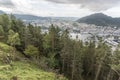 View to the south west across Bergen from FlÃÂ¸yen Mountain Royalty Free Stock Photo