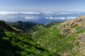 View to southern coast from Paul da Serra plateau, Madeira, Portugal
