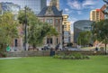 View to St George Terrace street from Stirling Gardens Royalty Free Stock Photo