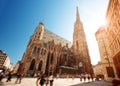 View to St. Stephen`s Cathedral in Vienna, Austria Royalty Free Stock Photo