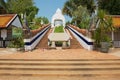 View to the staircase leading to the Phra That Si Song Rak temple in Loei, Thailand.