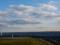 View to the still very industrial Ruhr area in Germany from the Hoheward coal dump. A popular excursion destination