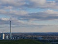 View to the still very industrial Ruhr area in Germany, from the Hoheward coal dump. A popular excursion destination