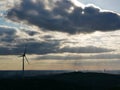 A view to the still very industrial Ruhr area in Germany from the Hoheward coal heap. A popular excursion destination