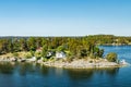 View to Stockholm archipelago in Baltic sea. Summer morning