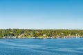 View to Stockholm archipelago in Baltic sea. Summer morning