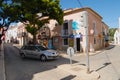 View to the street with historical buildings in downtown Lagos, Portugal. Royalty Free Stock Photo