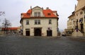 View to the street in the old center of Prague, Czech Republic Royalty Free Stock Photo