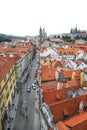 View to the street in the old center of Prague Royalty Free Stock Photo