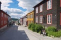 View to the street in Roros, Norway.