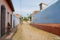 View to the street of the town in Trinidad, Cuba. Royalty Free Stock Photo