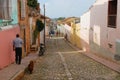 View to the street of the town in Trinidad, Cuba. Royalty Free Stock Photo