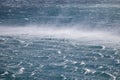 View to the strong stormy sea during strong wind, nature concept Royalty Free Stock Photo