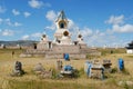 View to the stupe in Erdene Zuu monastery in Kharkhorin, Mongolia. Royalty Free Stock Photo