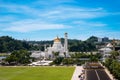 View to Sultan Omar Ali Saifuddin Mosque in Brunei Darussalam Royalty Free Stock Photo