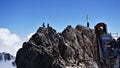 View to the sumit of the Zugspitze in Germany